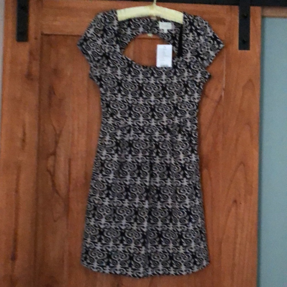 Anthro keyhole dress.side zip lined